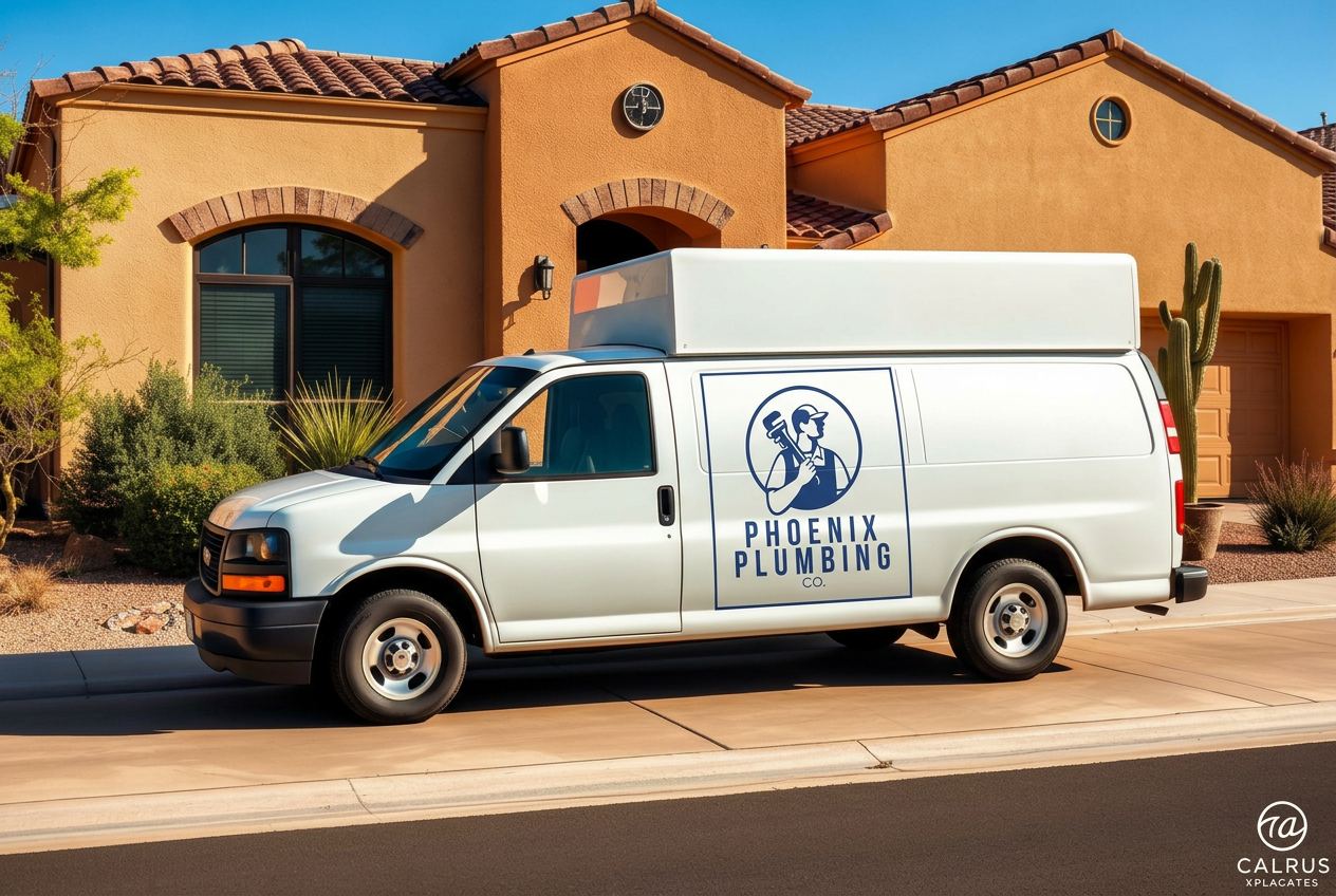 Phoenix Plumbing Co. service van in Glendale, AZ