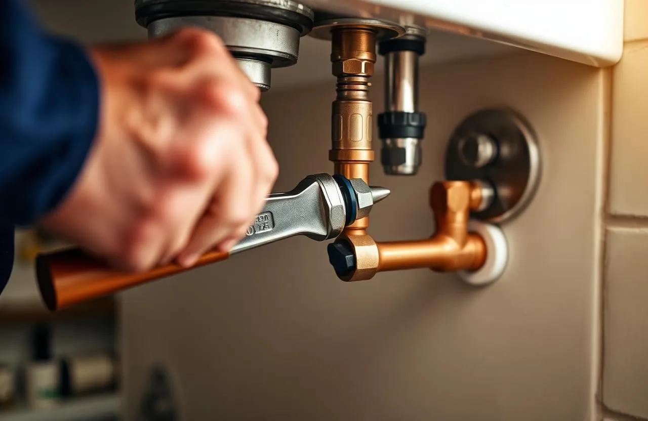 Licensed plumber inspecting a water heater in Phoenix home